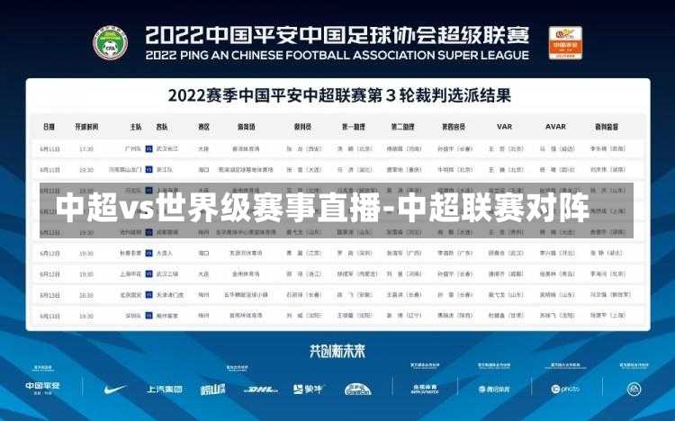 中超vs世界级赛事直播-中超联赛对阵